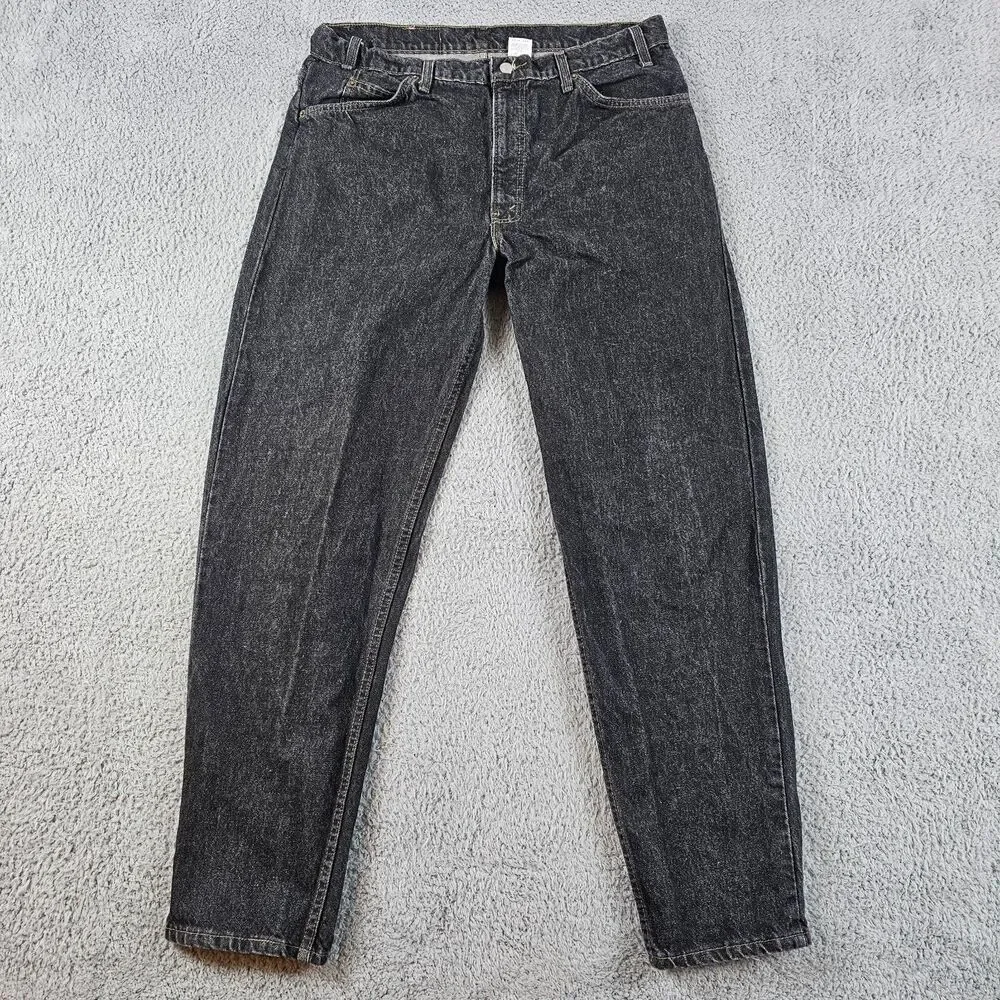 Vintage Levis 550 Jeans Men 36x32* Black Relax Taper Orange Tab Distress 90s USA